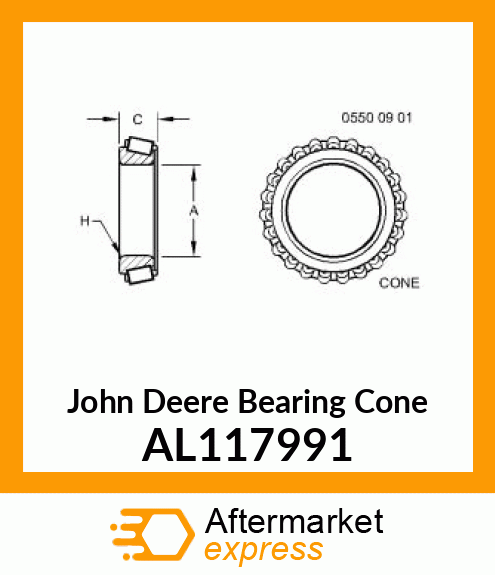 BEARING CONE, TAPERED ROLLER AL117991