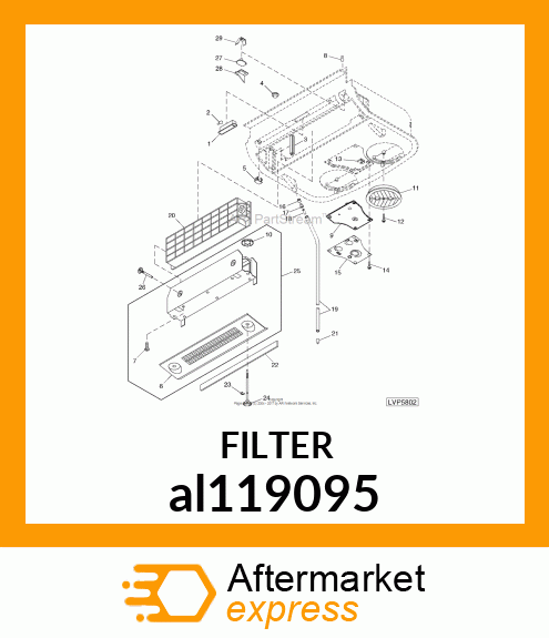 FILTER,AIR,WHITE MEDIUM al119095