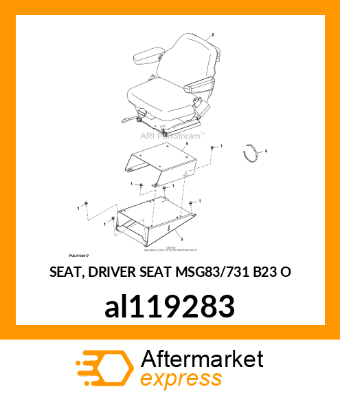 SEAT, DRIVER SEAT MSG83/731 B23 O al119283