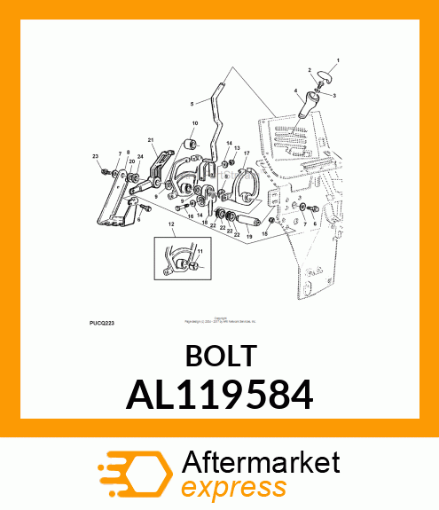 SCREW WITH LUBRICATION FITTING AL119584