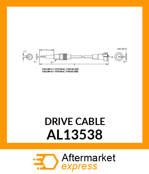 DRIVE CABLE AL13538