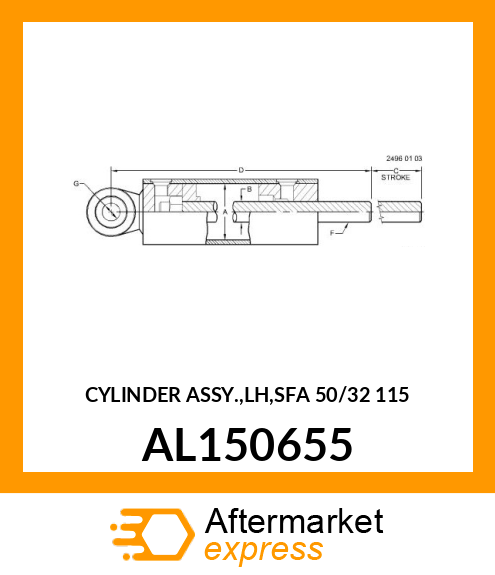 CYLINDER ASSY.,LH,SFA 50/32 AL150655