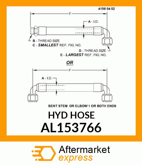 HYDRAULIC HOSE AL153766