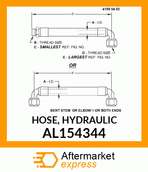 HOSE, HYDRAULIC AL154344