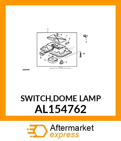 SWITCH,DOME LAMP AL154762