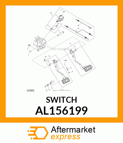 PRESSURE SWITCH, BRAKE LIGHT SWITCH AL156199