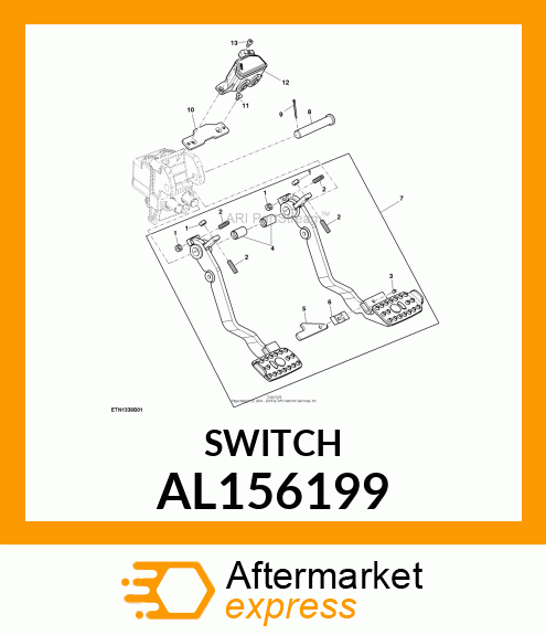 PRESSURE SWITCH, BRAKE LIGHT SWITCH AL156199