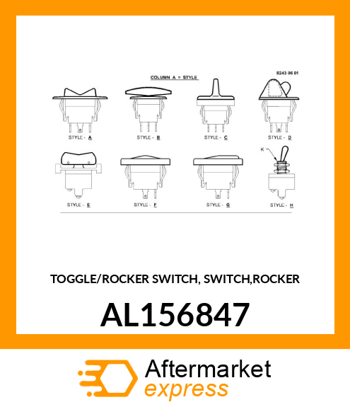 TOGGLE/ROCKER SWITCH, SWITCH,ROCKER AL156847