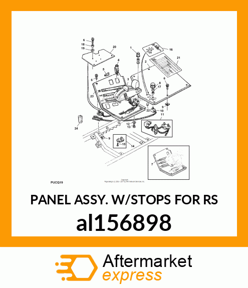 PANEL ASSY. W/STOPS FOR RS al156898