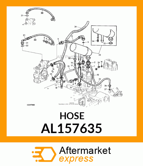 HOSE,HYDRAULIC (LS, 420 MM) AL157635