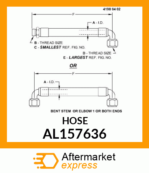 HOSE,HYDRAULIC (LS) AL157636