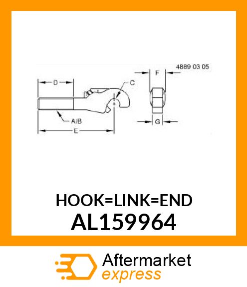 HOOK, CENTER LINK ASSY. AL159964