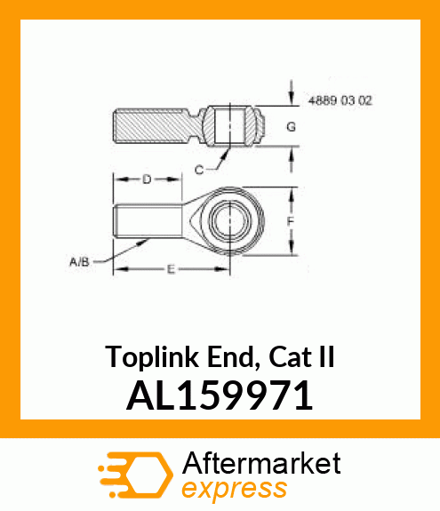 LINK END, CENTER LINK,END FRONT ASS AL159971