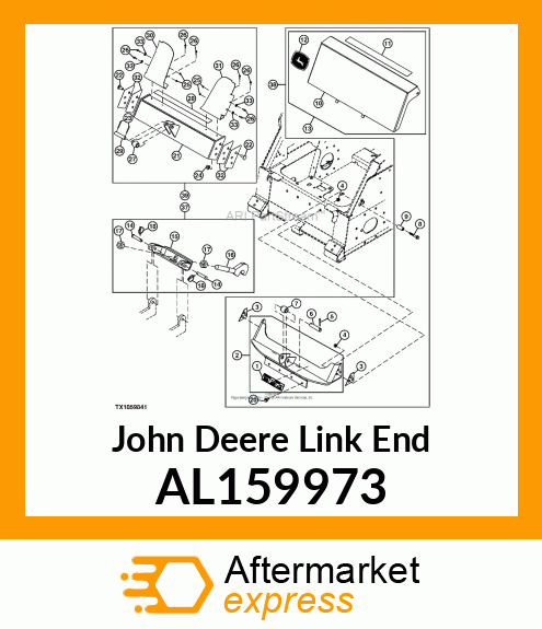 LINK END, HOOK, CENTER LINK ASSY. AL159973