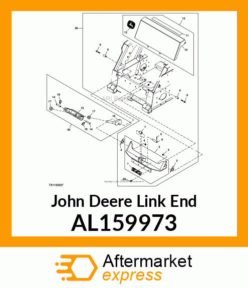 LINK END, HOOK, CENTER LINK ASSY. AL159973