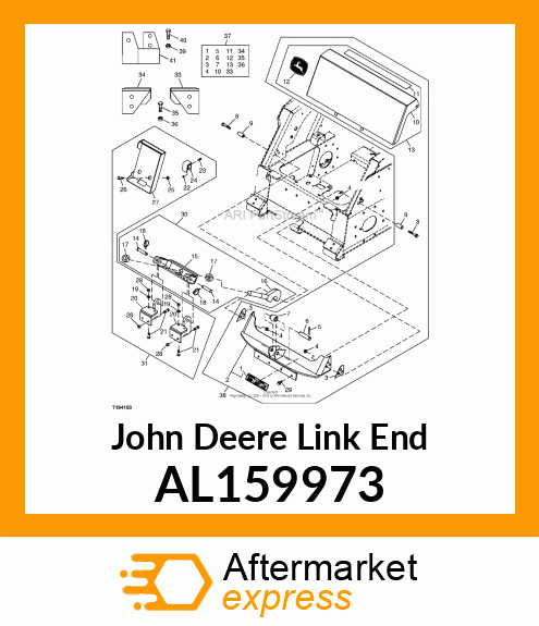 LINK END, HOOK, CENTER LINK ASSY. AL159973