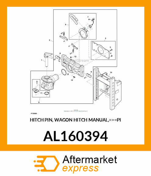 HITCH PIN, WAGON HITCH MANUAL,===PI AL160394