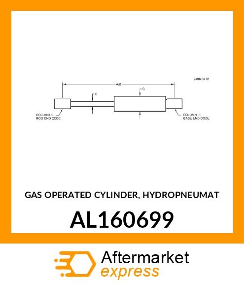 GAS OPERATED CYLINDER, HYDROPNEUMAT AL160699