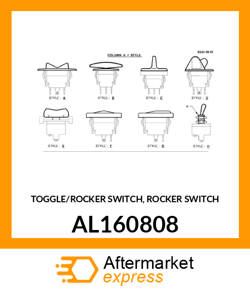 TOGGLE/ROCKER SWITCH, ROCKER SWITCH AL160808