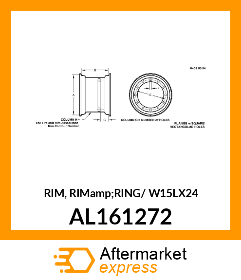 RIM, RIMamp;RING/ W15LX24 AL161272