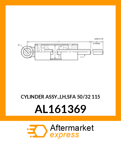 CYLINDER ASSY.,LH,SFA 50/32 AL161369