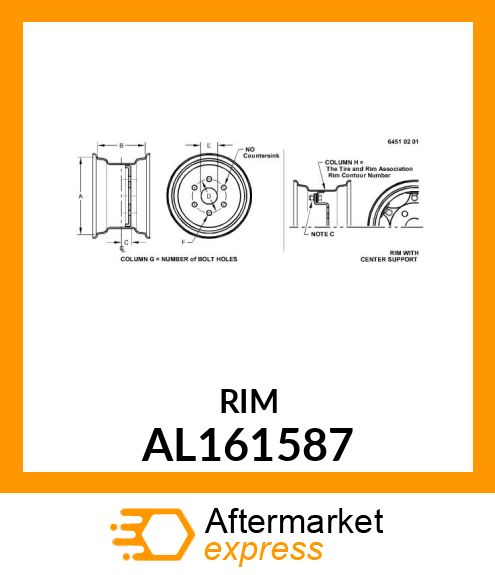 WHEEL, FIXED FRONT WHEEL/ 8X15/ 152 AL161587