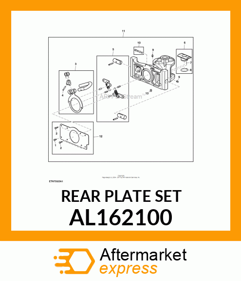 REAR PLATE SET AL162100