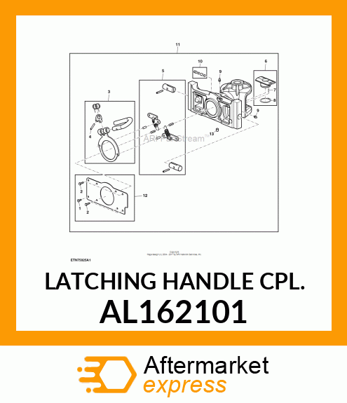 LATCHING HANDLE CPL. AL162101