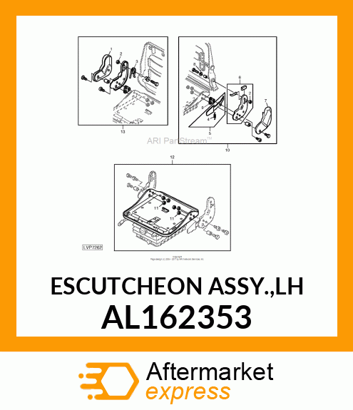ESCUTCHEON ASSY.,LH AL162353