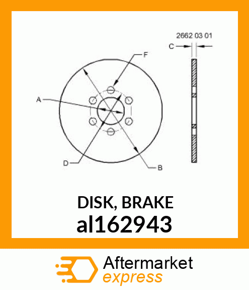 DISK, BRAKE al162943
