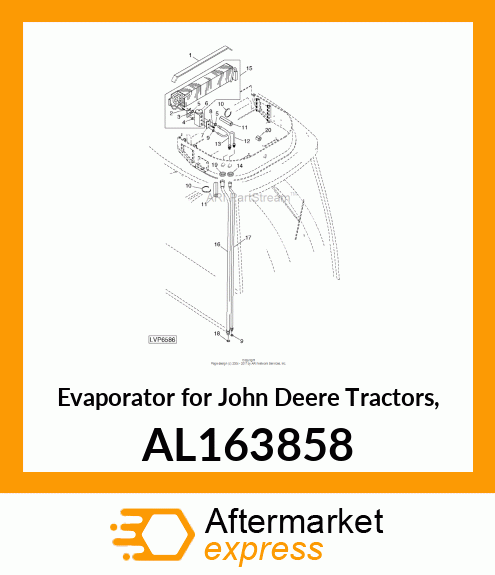 EVAPORATOR,HEAT EXCHANGER ASSY. AL163858