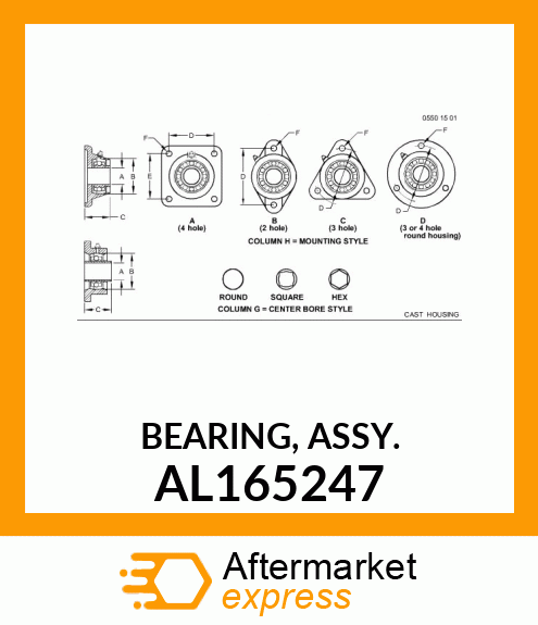 BEARING, ASSY. AL165247