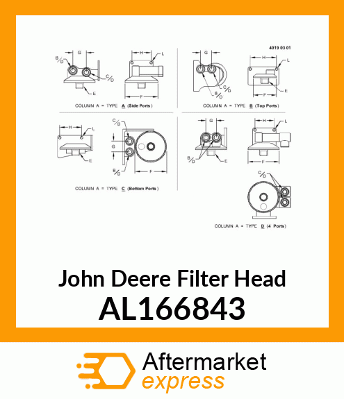 OIL FILTER ASSY., WITH SENSOR PORT AL166843