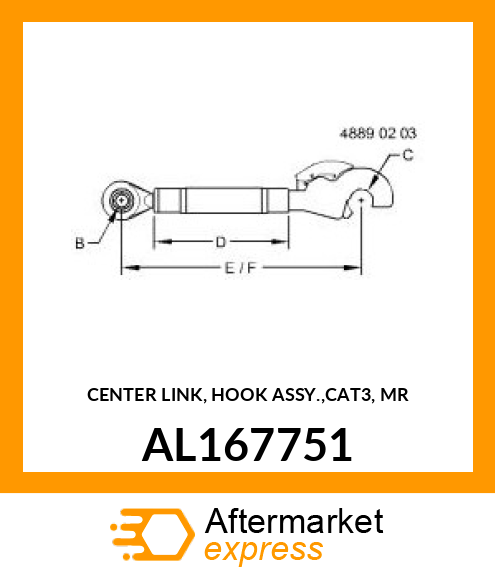 CENTER LINK, HOOK ASSY.,CAT3, MR AL167751