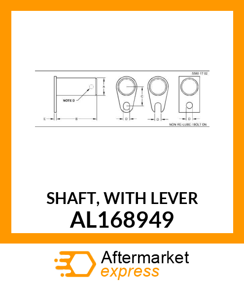 SHAFT, WITH LEVER AL168949