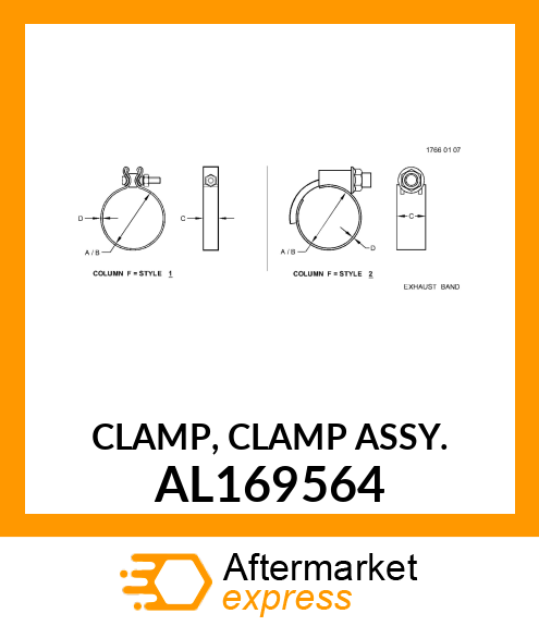 CLAMP, CLAMP ASSY. AL169564