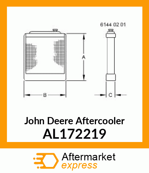 CHARGE AIR COOLER 4V/HPCR 6CYL. AL172219