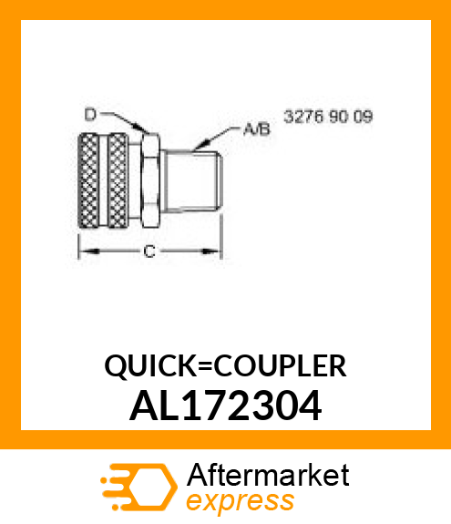 HYDR.QUICK COUPLER SOCKET, ISO COUP AL172304