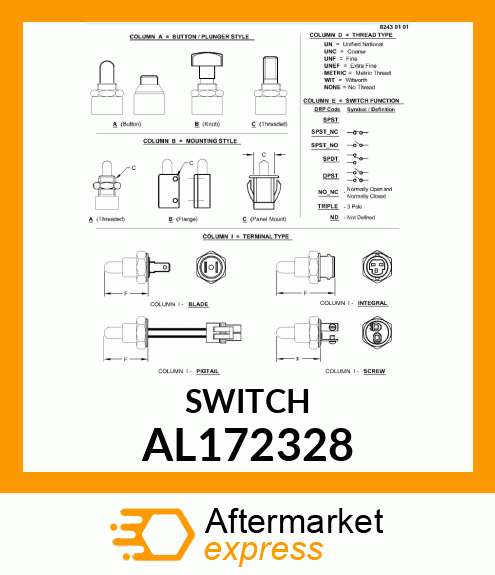 DOOR LIGHT SWITCH/TUP27 AL172328