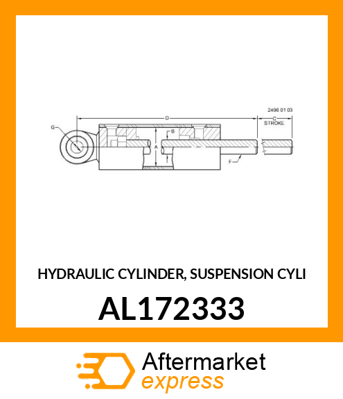 HYDRAULIC CYLINDER, SUSPENSION CYLI AL172333