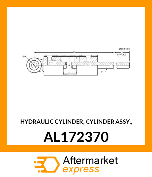 HYDRAULIC CYLINDER, CYLINDER ASSY., AL172370