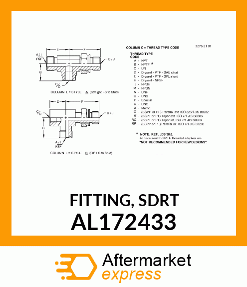 FITTING, SDRT AL172433