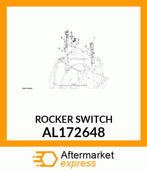 TOGGLE/ROCKER SWITCH, WORKLIGHTS FR AL172648