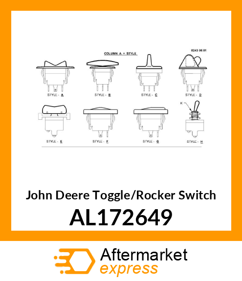 TOGGLE/ROCKER SWITCH, FRONT WORKING AL172649