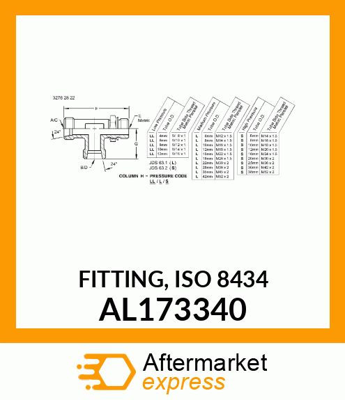 FITTING, ISO 8434 AL173340