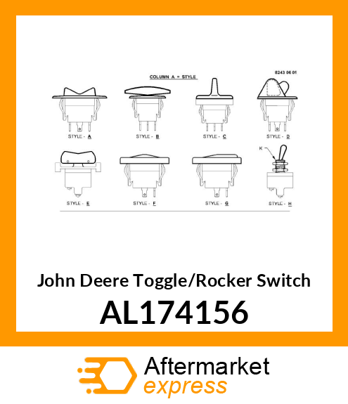 TOGGLE/ROCKER SWITCH, HIGH/LOW BEAM AL174156