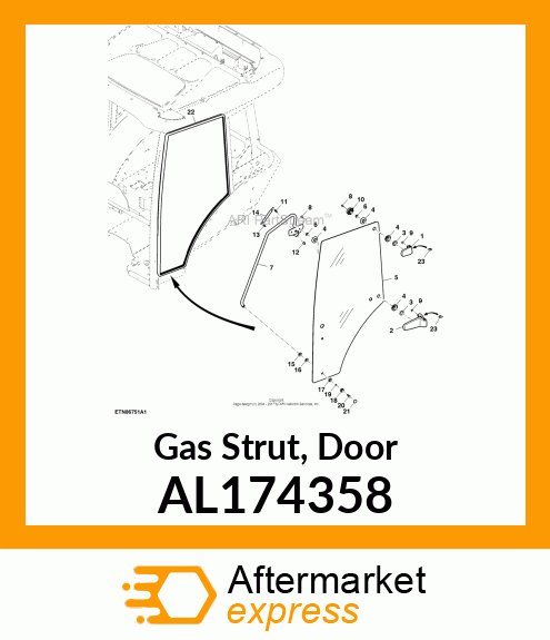 HYDROPNEUMATIC SPRING AL174358