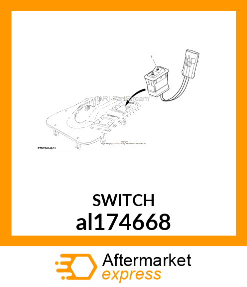 TOGGLE/ROCKER SWITCH, REMOTE PTO SE al174668