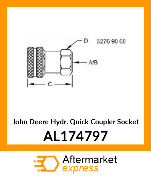 HYDR.QUICK COUPLER SOCKET, ISO COUP AL174797