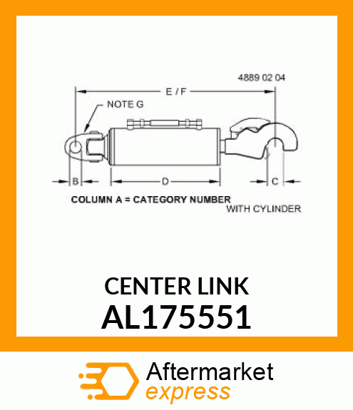 CENTER LINK, CENTER LINK, HYD., CAT AL175551